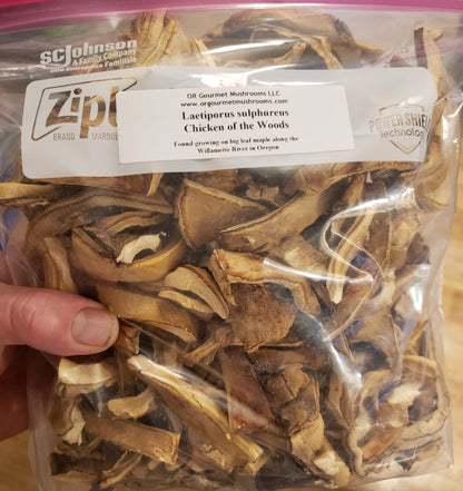 Dried Chicken of the Woods - Laetiporus sulphureus- 4oz